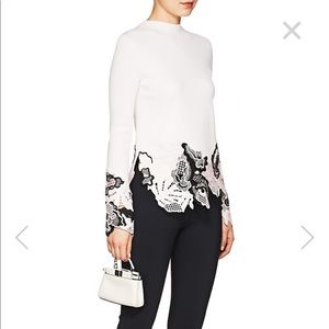 3.1 Philip Lim wool cashmere sweat with flower